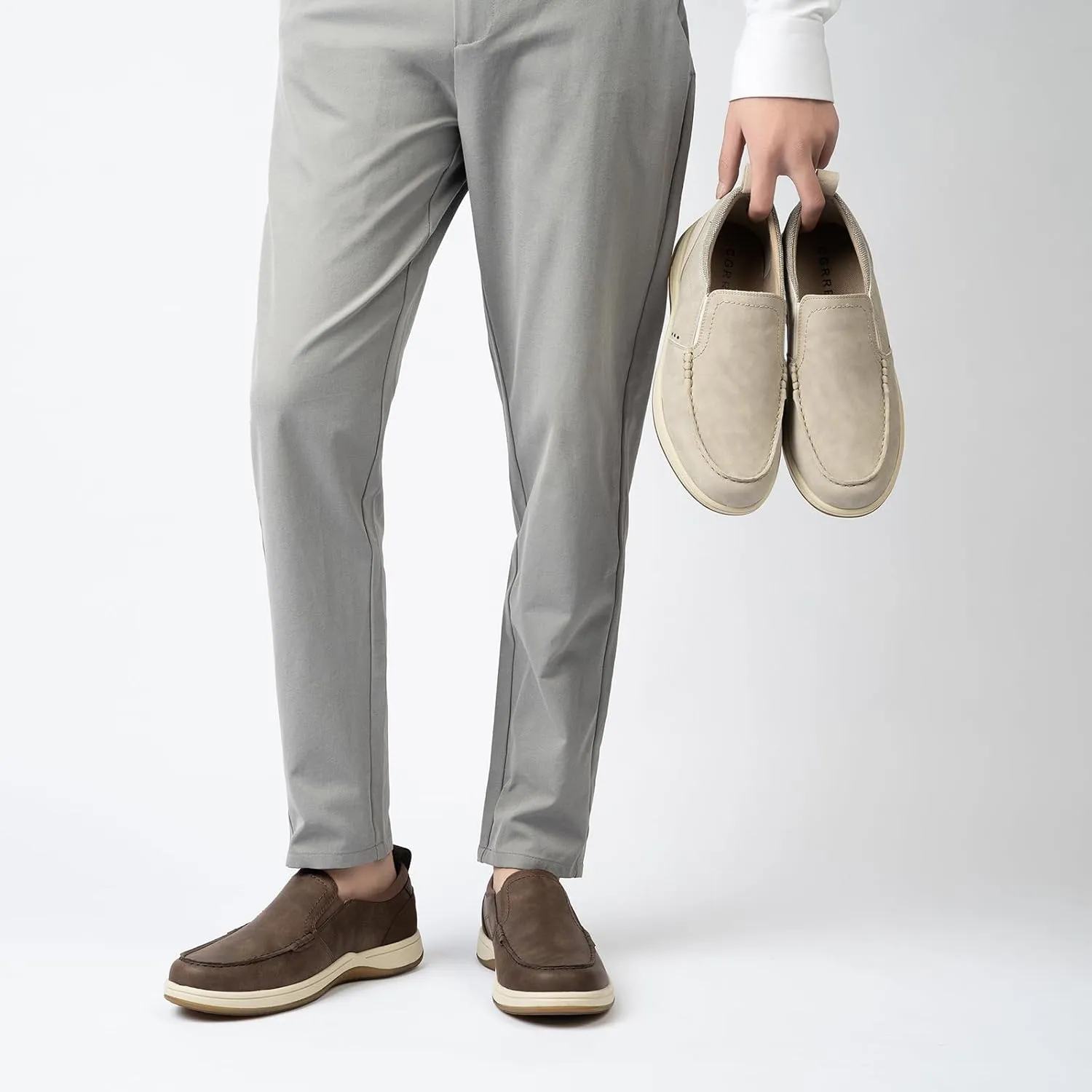 Men's Slip on Shoes Casual Walking Loafers with Arch Support, Orthopedic Shoes Lightweight Non Slip Sneakers