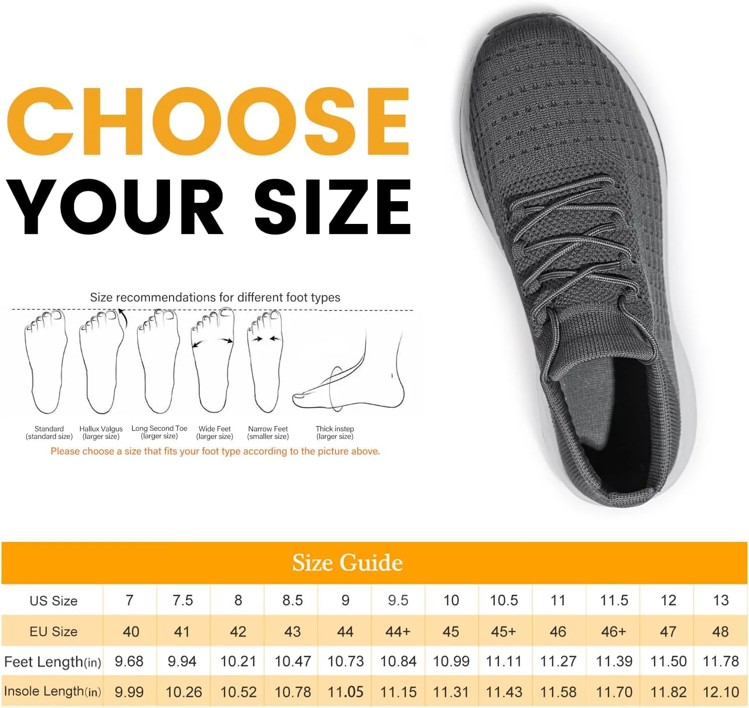 Mens Slip on Walking Shoes Comfort Sock Shoes Non Slip Mesh Casual Running Sneakers