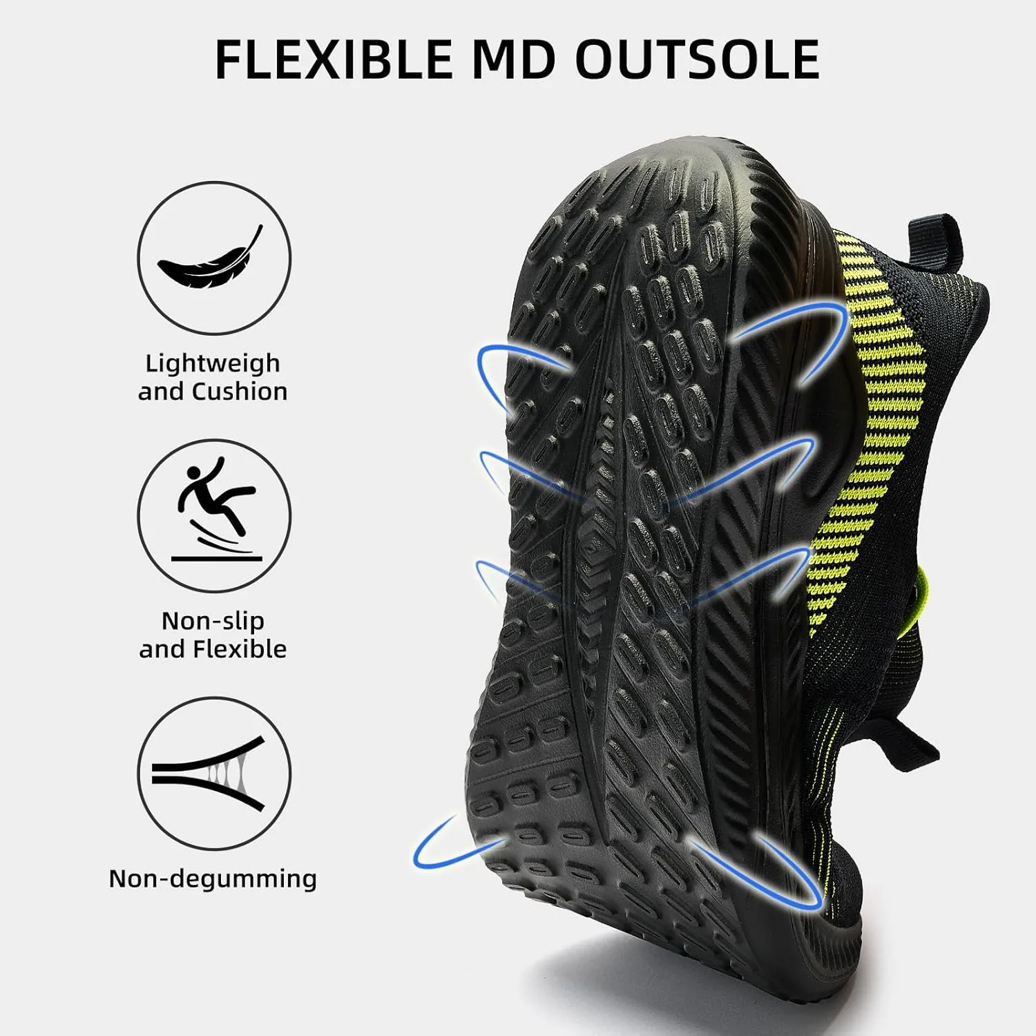 Mens Slip On Wide Walking Shoes Memory Foam Runnning Tennis Shoes Lightweight Breathable Casual Sneakers