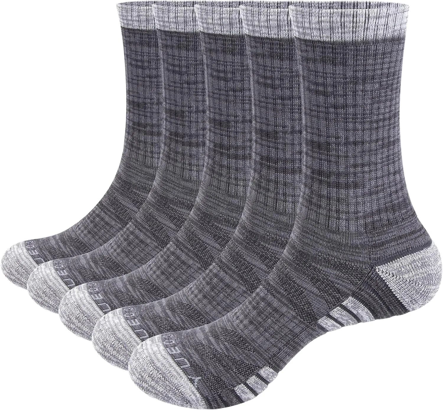 Mens Socks Sweat Wicking Anti Smell Cushioned Cotton Hiking Casual Everyday Work Casual Athletic Crew Socks For Men