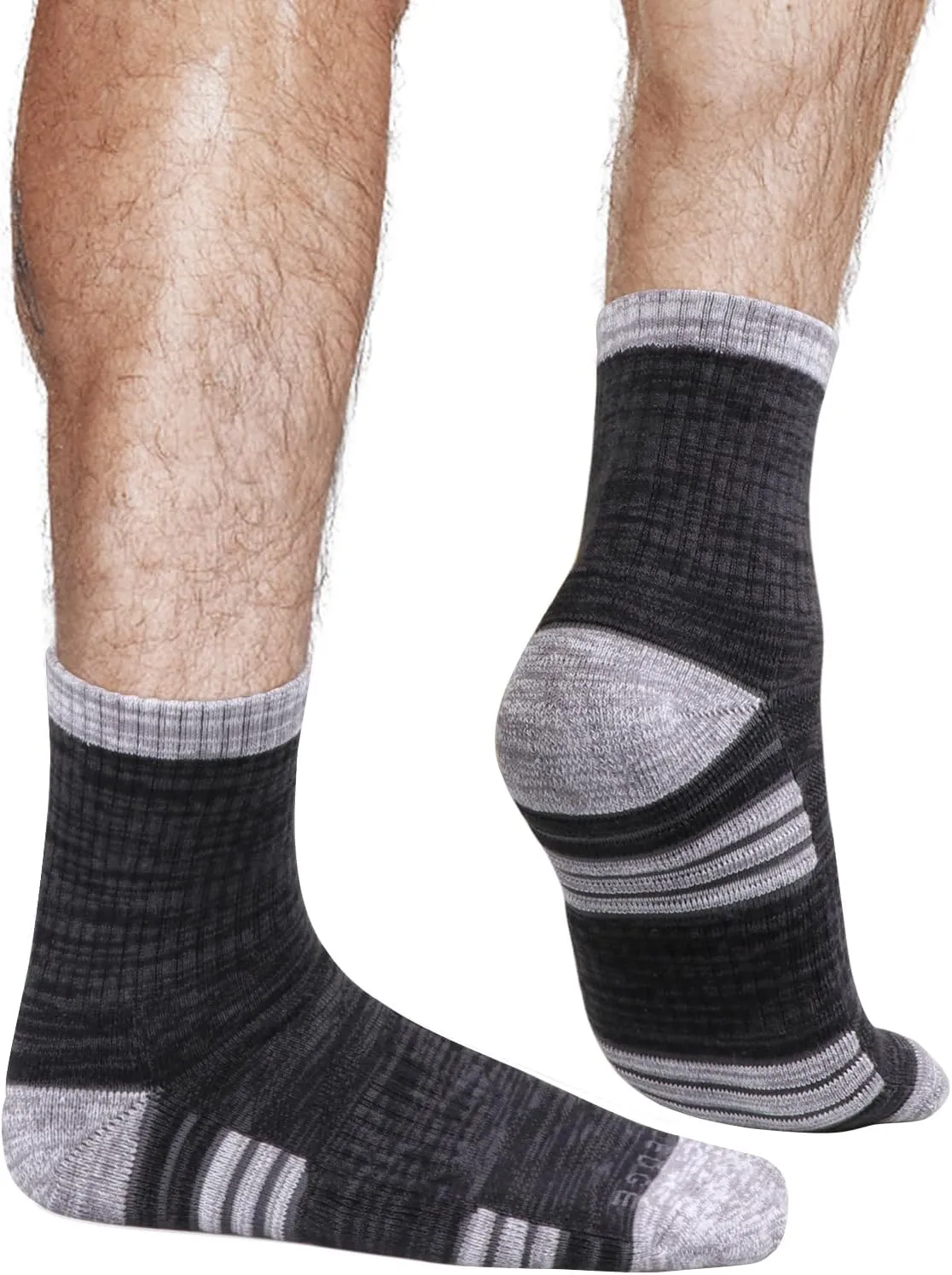 Mens Socks Sweat Wicking Anti Smell Cushioned Cotton Hiking Casual Everyday Work Casual Athletic Crew Socks For Men