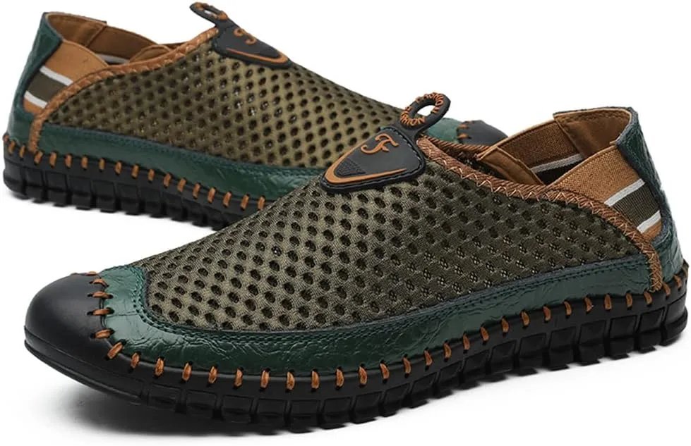 Men's Water Shoes Mesh Casual Walking Shoes Slip-On Loafers