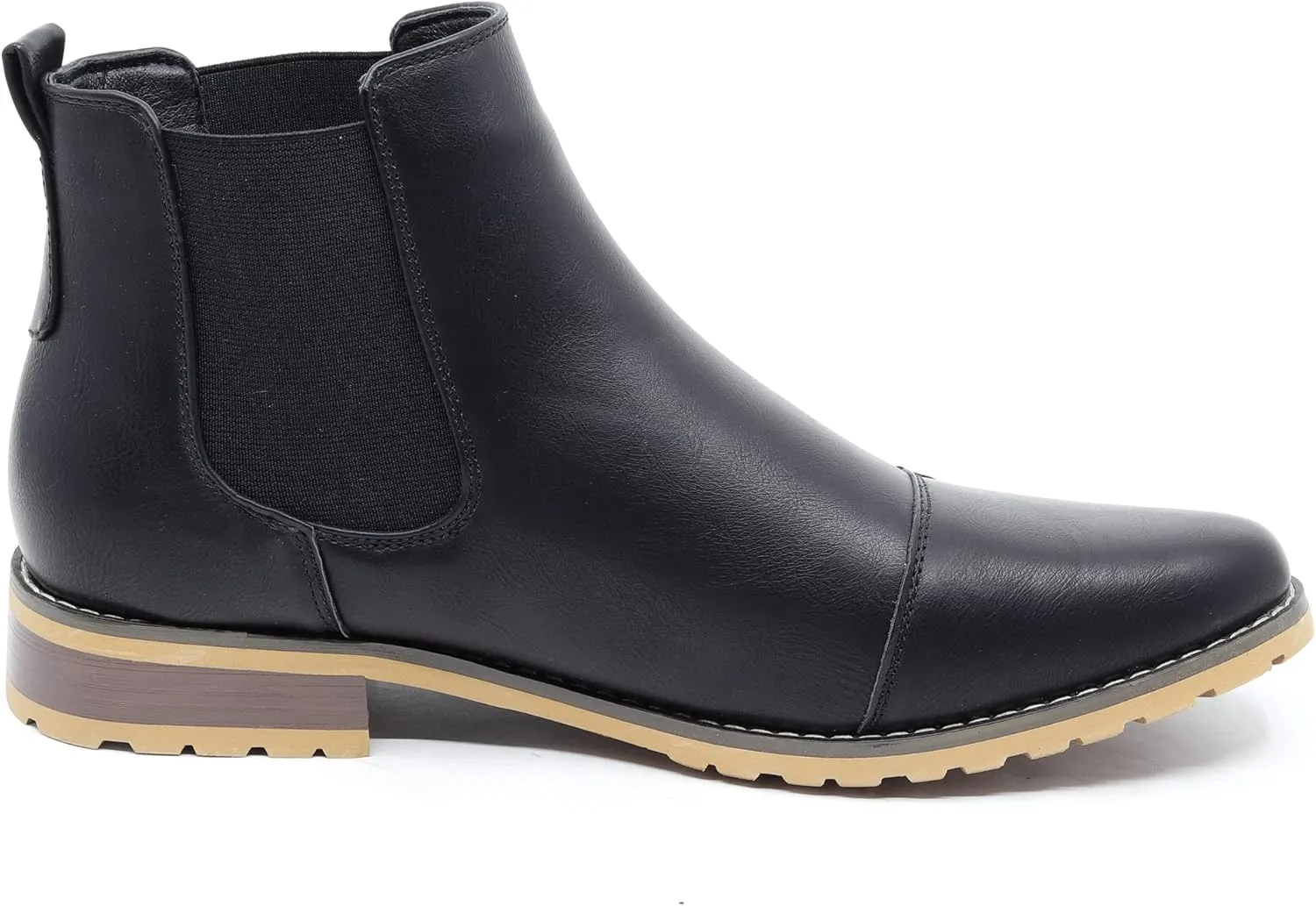 Metrocharm MC107 Men's Cap Toe Formal Dress Casual Ankle Chelsea Boot