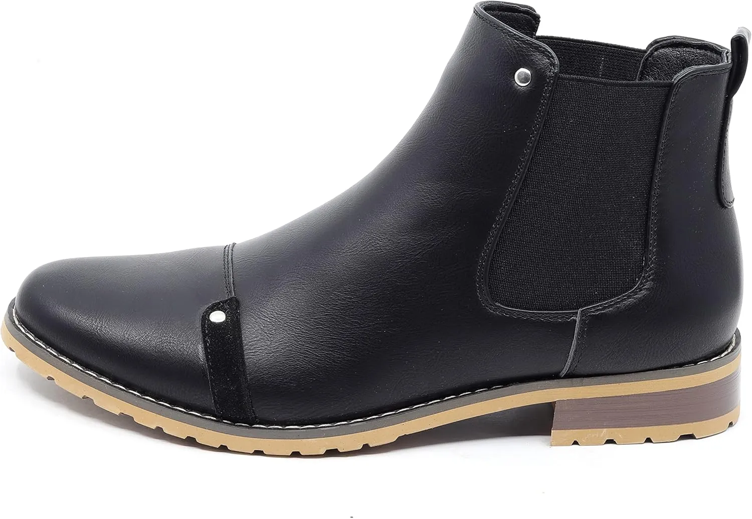 Metrocharm MC107 Men's Cap Toe Formal Dress Casual Ankle Chelsea Boot
