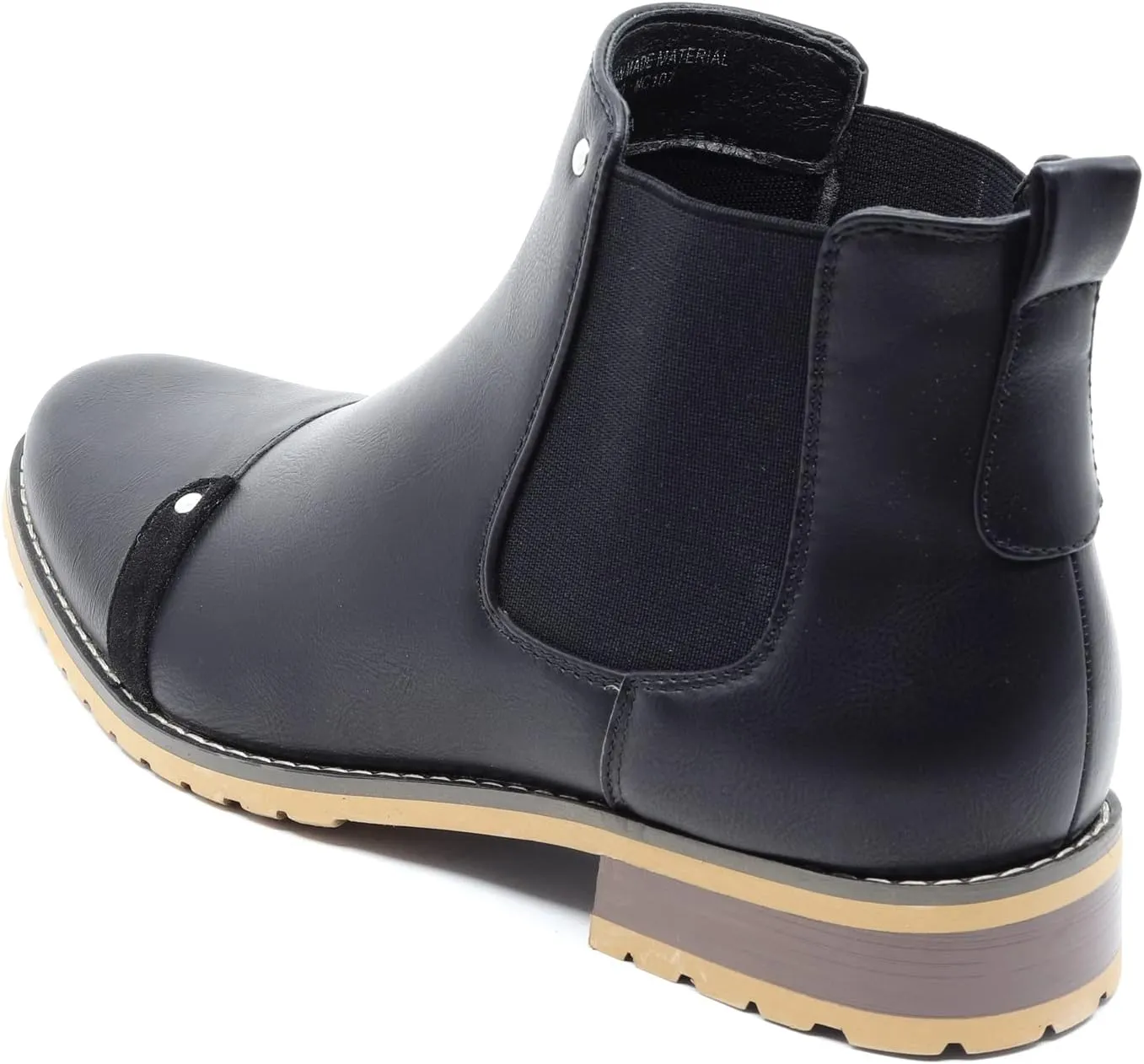 Metrocharm MC107 Men's Cap Toe Formal Dress Casual Ankle Chelsea Boot