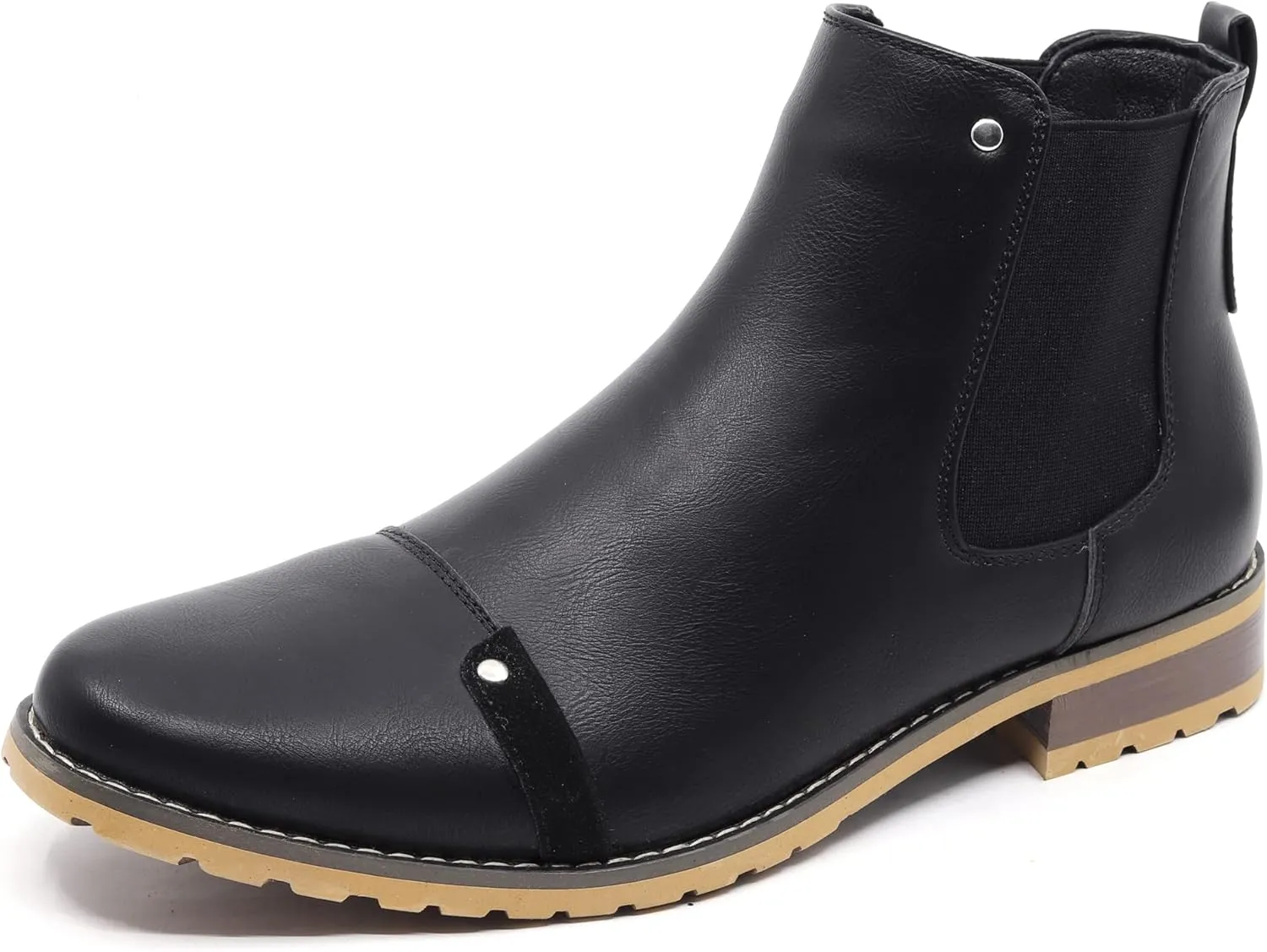 Metrocharm MC107 Men's Cap Toe Formal Dress Casual Ankle Chelsea Boot