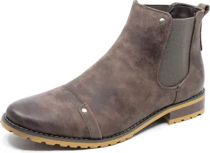 Metrocharm MC107 Men's Cap Toe Formal Dress Casual Ankle Chelsea Boot
