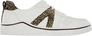 MIA Womens Alta Cheetah Print Lace Up Sneakers Shoes Casual - White - Size 8 B