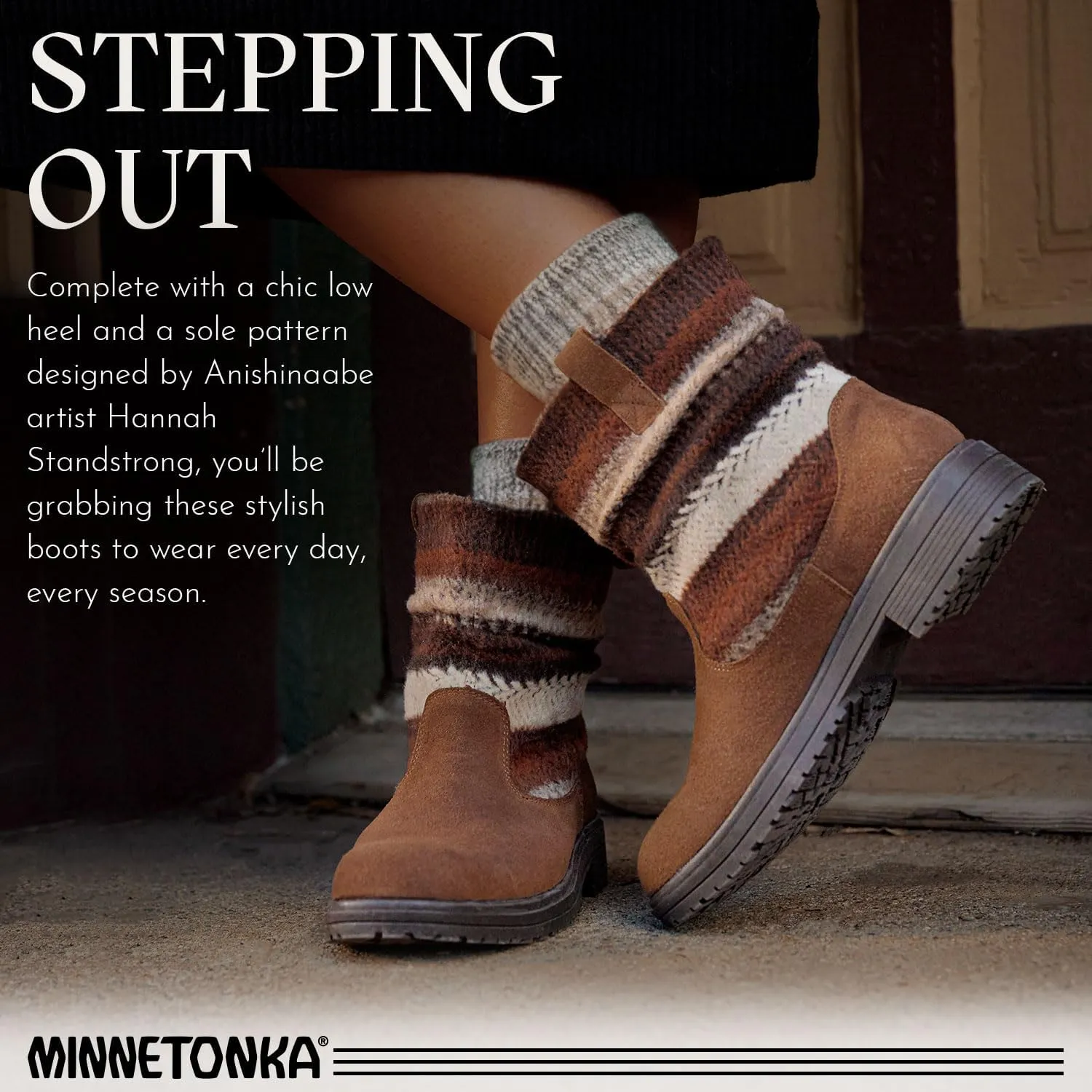 Minnetonka Joli – Ankle Booties for Women with Lug Sole and Cushioned Footbed