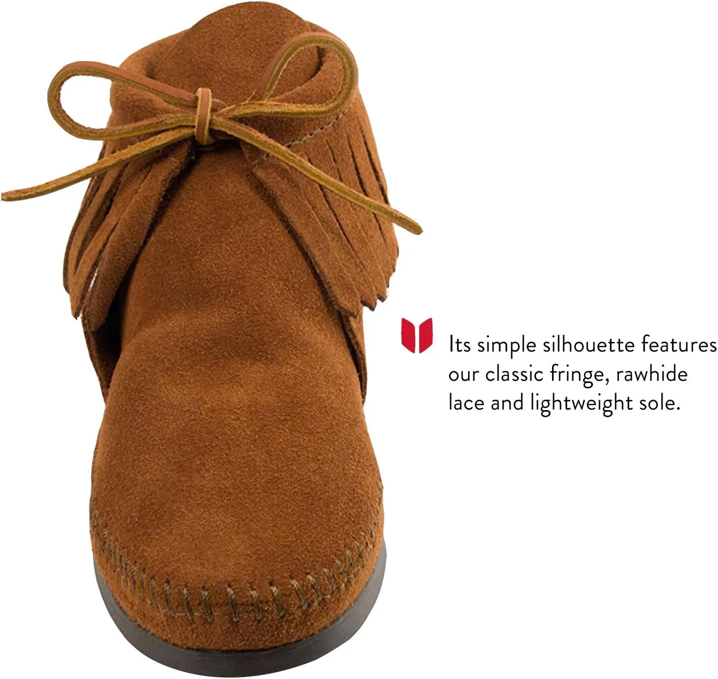 Minnetonka Women's Classic Fringe Boot, Hardsole