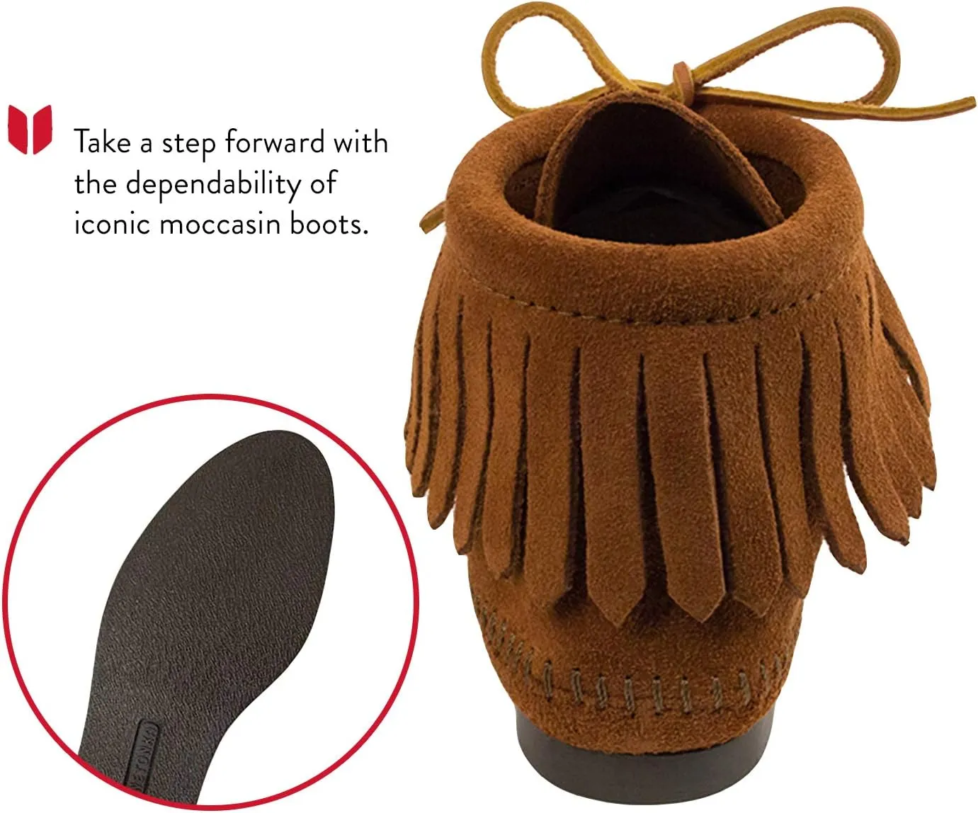 Minnetonka Women's Classic Fringe Boot, Hardsole