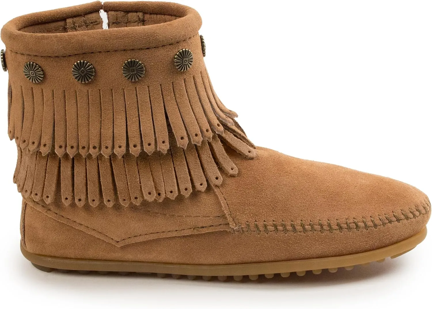 Minnetonka Women's Double-Fringe Side-Zip Boot