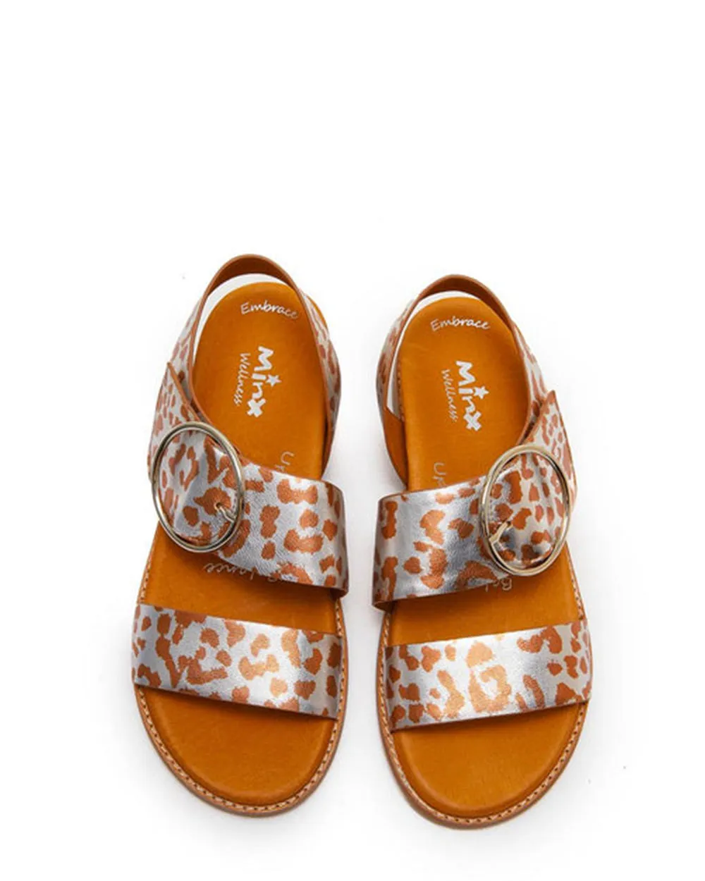 Minx Willa Silver Leopard Wellness Range Sandal