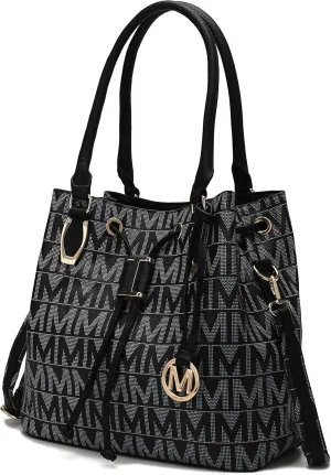 MKF Collection Hobo Bag for Women, Vegan Leather Tassel Shoulder Bag Handbag Purse, Double Handle Crossbody bag by Mia K