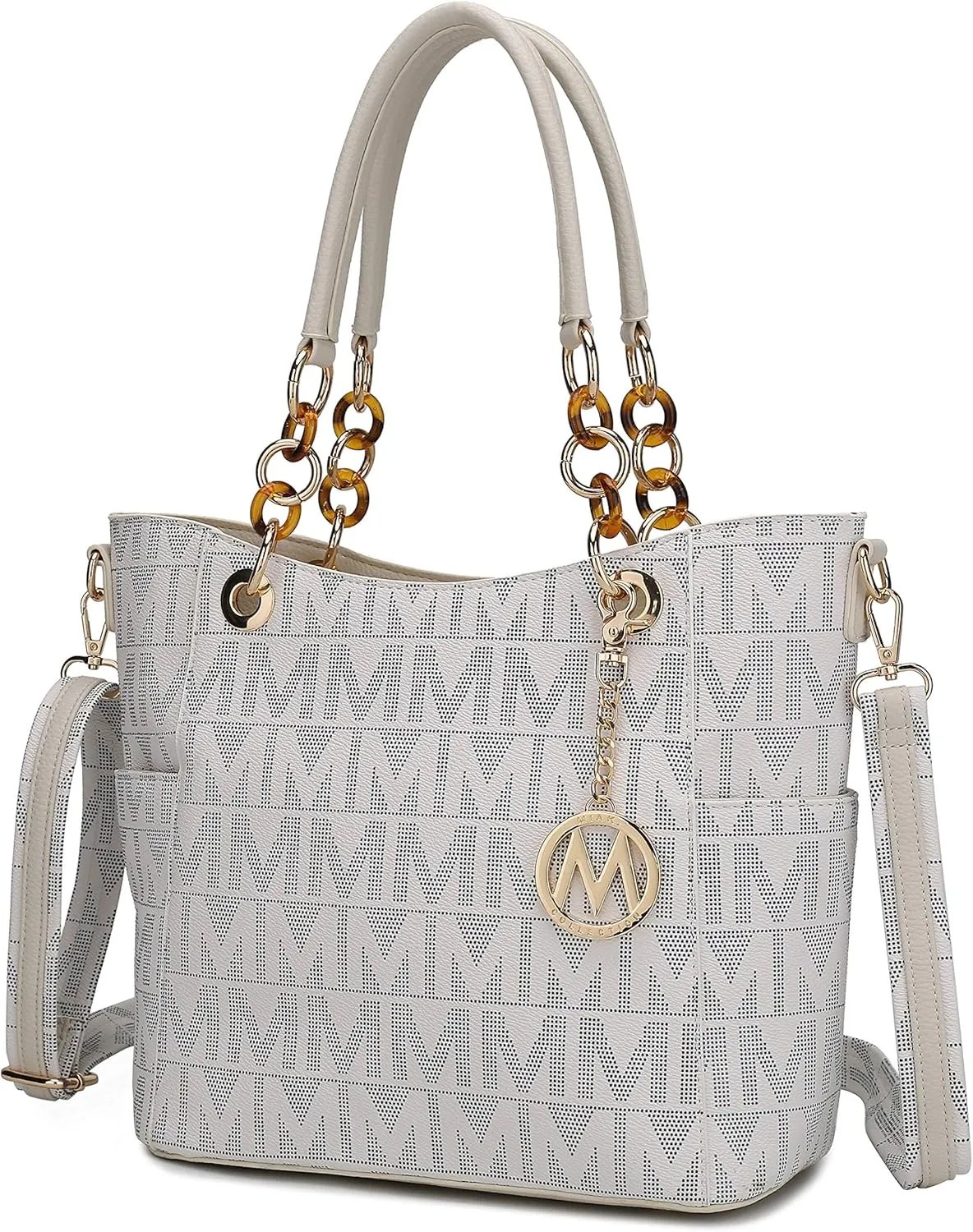 MKF Collection Shoulder Bag for Women, PU Leather Pocketbook Top-Handle Crossbody Purse Tote Satchel Handbag