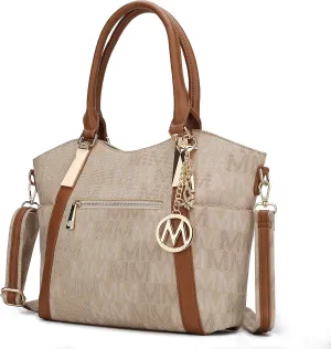 MKF Collection Tote Satchel Handbag for Women: PU Leather Shoulder Bag – Top-Handle Purse, Ladies Pocketbook By Mia K