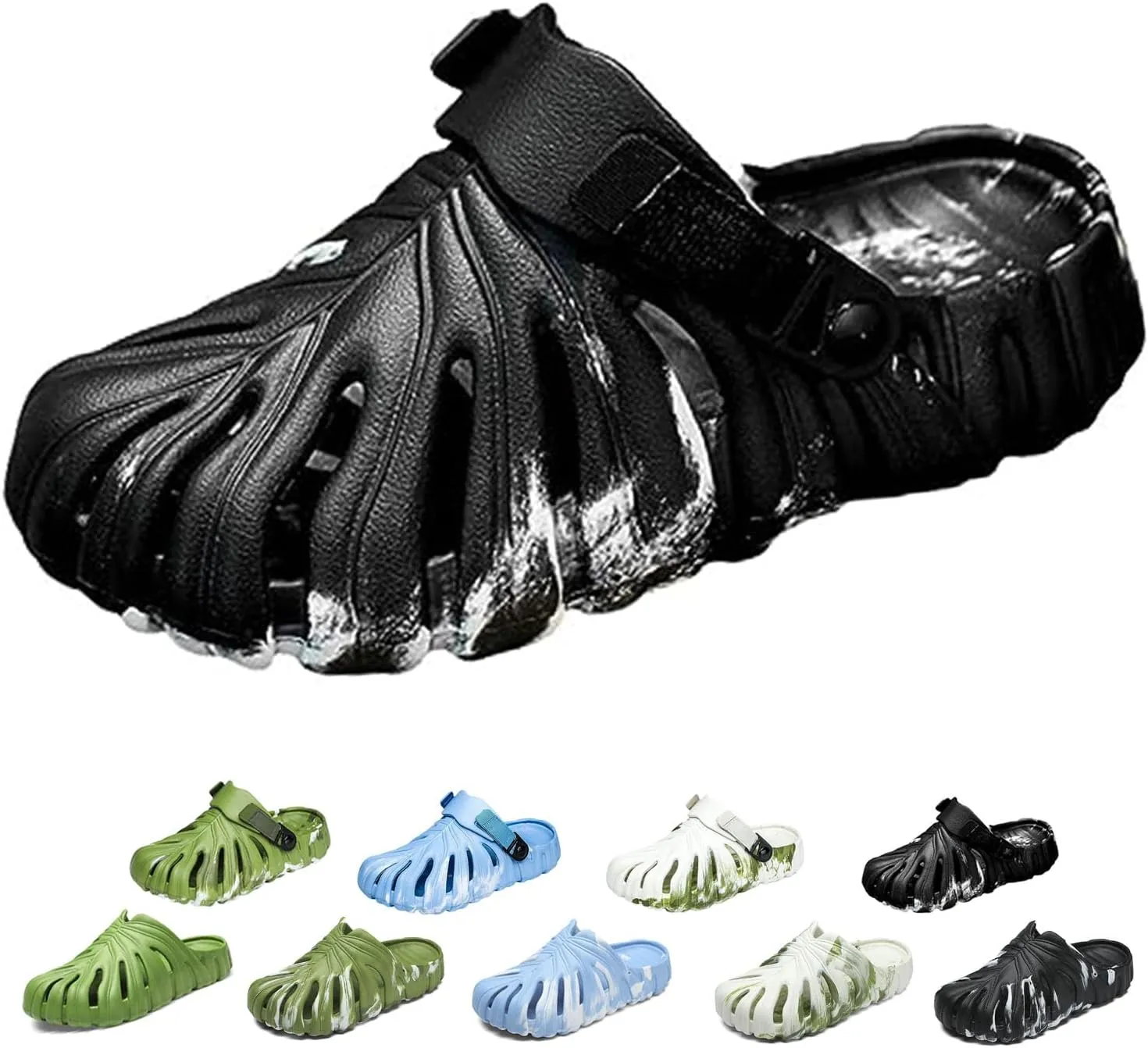 Monstera Slippers, Monstera Leaf Slides, Monstera EVA Thick Sole Pillow Slippers, Non Slip Quick Drying Breathable Beach Monstera Slides for Women Men