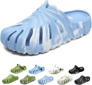 Monstera Slippers, Monstera Leaf Slides, Monstera EVA Thick Sole Pillow Slippers, Non Slip Quick Drying Breathable Beach Monstera Slides for Women Men