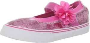 Morgan & Milo Kid's Sparkle Floral Mary Jane Sneaker (Infant/Toddler/Little Kid), Azalea Pink, 8.5 M US Toddler