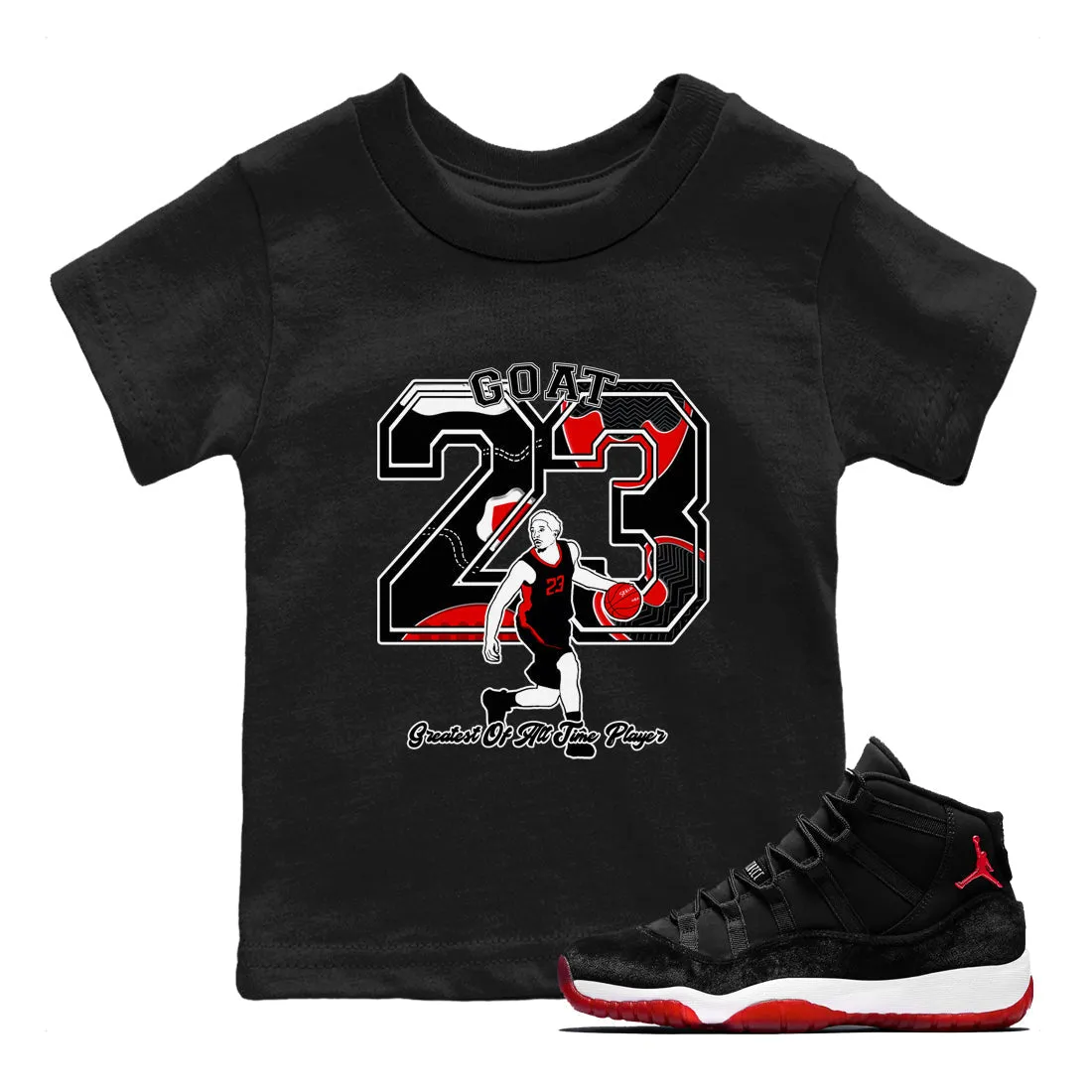 Multi-buy offer Tees SNRT Group discount - Goat 11 Kids Sneaker Velvet Bred Air Jordan Player