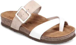NAOT Footwear Fresno Women’s Toe Loop Slide Sandal with Cork Footbed and Arch Support - Buckle - Comfort and Support – Lightweight and Perfect for Travel – Medium to Wide Fit