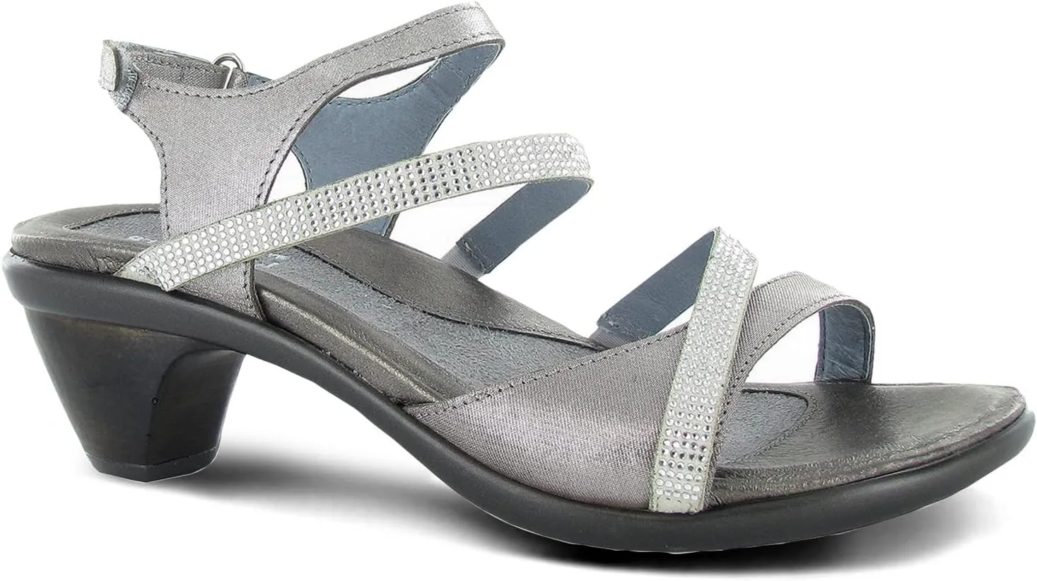 NAOT Footwear Innovate Women’s Heel Rhinestone Sandal with Cork Footbed and Arch Support Footbed - Adjustable Ankle Strap - Comfort and Support – Lightweight and Perfect for Travel