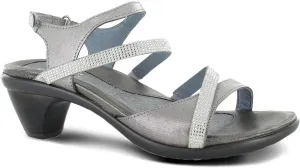 NAOT Footwear Innovate Women’s Heel Rhinestone Sandal with Cork Footbed and Arch Support Footbed - Adjustable Ankle Strap - Comfort and Support – Lightweight and Perfect for Travel