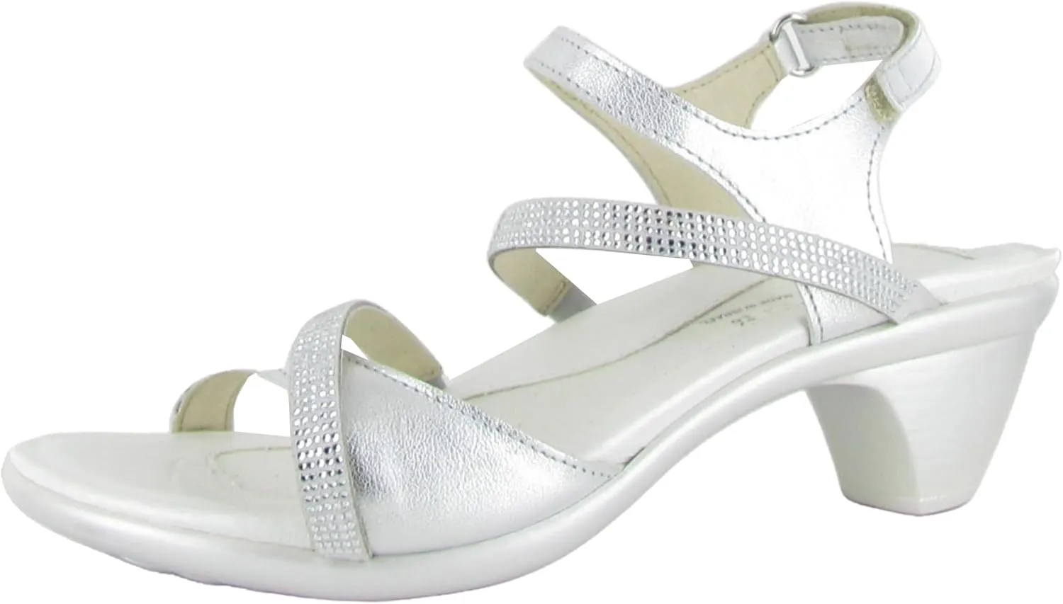 NAOT Footwear Innovate Women’s Heel Rhinestone Sandal with Cork Footbed and Arch Support Footbed - Adjustable Ankle Strap - Comfort and Support – Lightweight and Perfect for Travel