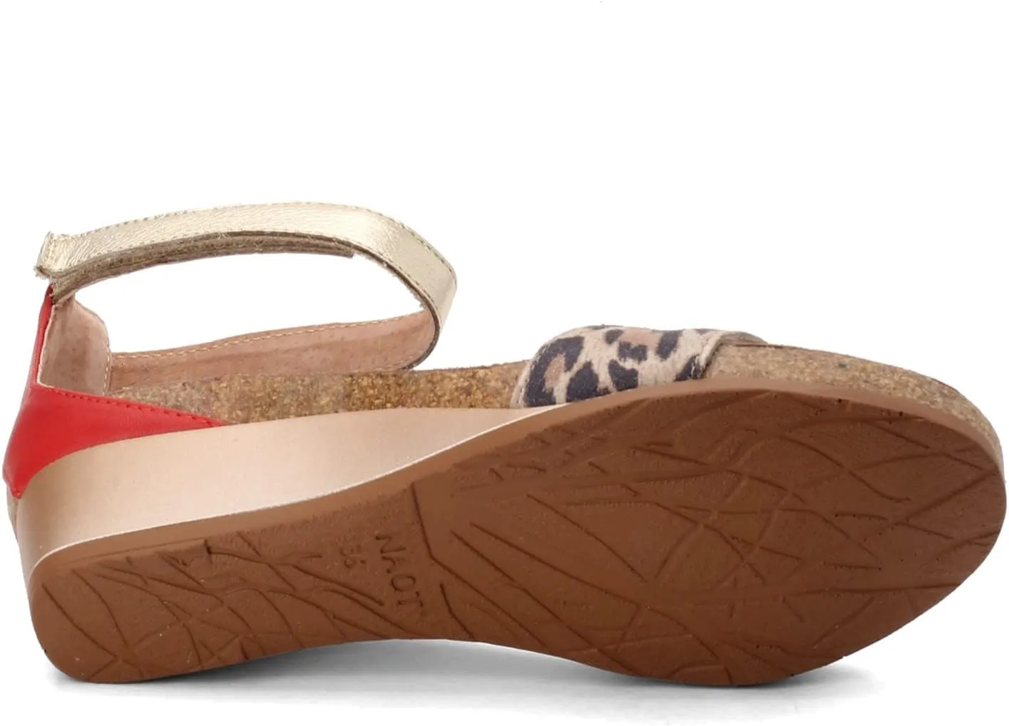 NAOT Footwear Women's Pixie Wedge Sandal with Cork Footbed and Arch Support Footbed - Adjustable Ankle Strap - Comfort and Support - Lightweight and Perfect for Travel - Narrow to Medium Fit