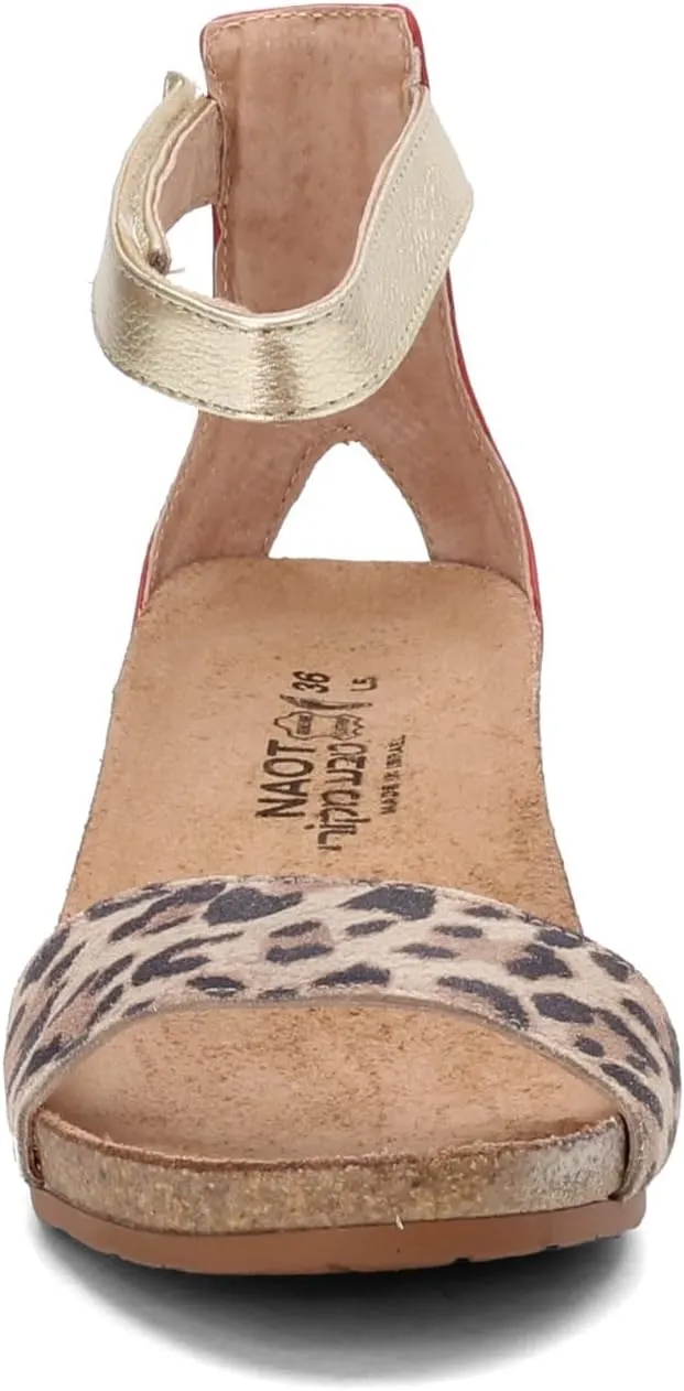 NAOT Footwear Women's Pixie Wedge Sandal with Cork Footbed and Arch Support Footbed - Adjustable Ankle Strap - Comfort and Support - Lightweight and Perfect for Travel - Narrow to Medium Fit