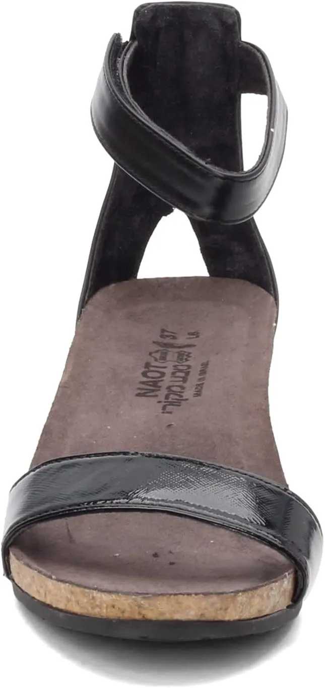 NAOT Footwear Women's Pixie Wedge Sandal with Cork Footbed and Arch Support Footbed - Adjustable Ankle Strap - Comfort and Support - Lightweight and Perfect for Travel - Narrow to Medium Fit