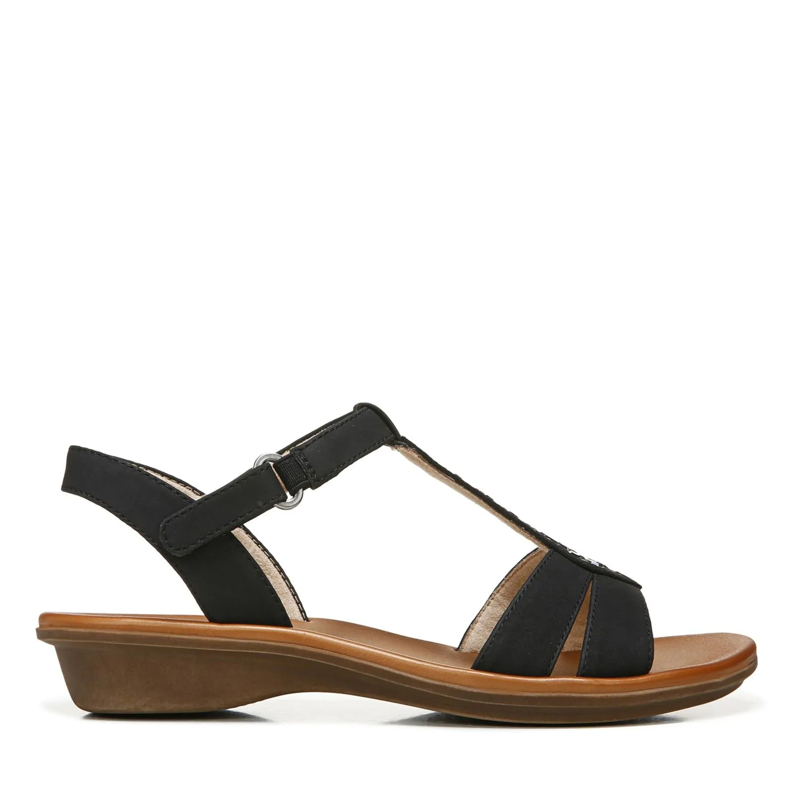 Naturalizer SOUL Womens Summer Rhinestone Casual Sandal with Arch Support, Black Rhinestone, 7.5 M