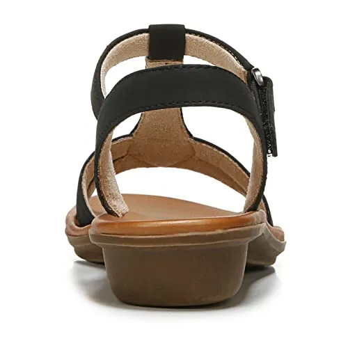 Naturalizer SOUL Womens Summer Rhinestone Casual Sandal with Arch Support, Black Rhinestone, 7.5 M