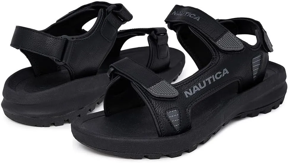 Nautica Men's Athletic Sport Sandals – Adjustable Strap, Comfortable Open-Toe Hiking & Walking Sandals with Cushioned Sole
