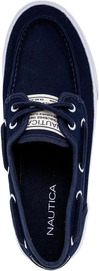Nautica Men's Casual Boat Shoes, Moc-Toe Loafers with Cushioned Insole, Deck Fashion Sneaker