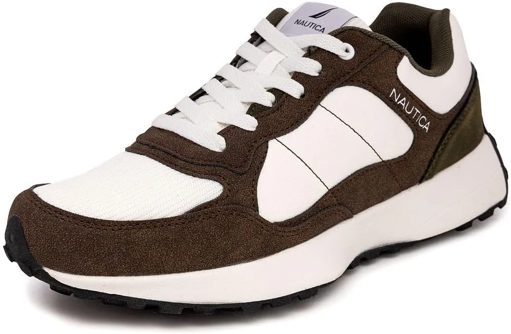 Nautica Men's Casual Sneakers with Cushioned Sole – Stylish Walking Shoes for Everyday Comfort