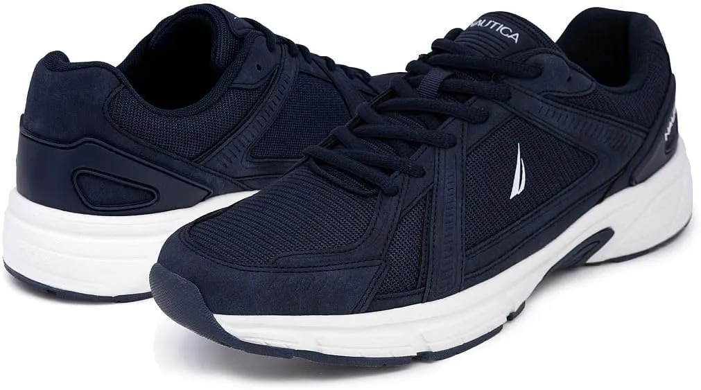 Nautica Mens Running Sneakers Sport Fashion Lace-Up Athletic Soft Shoes for Gym Tennis Men – Cushioned, Breathable, Lightweight & Comfortable