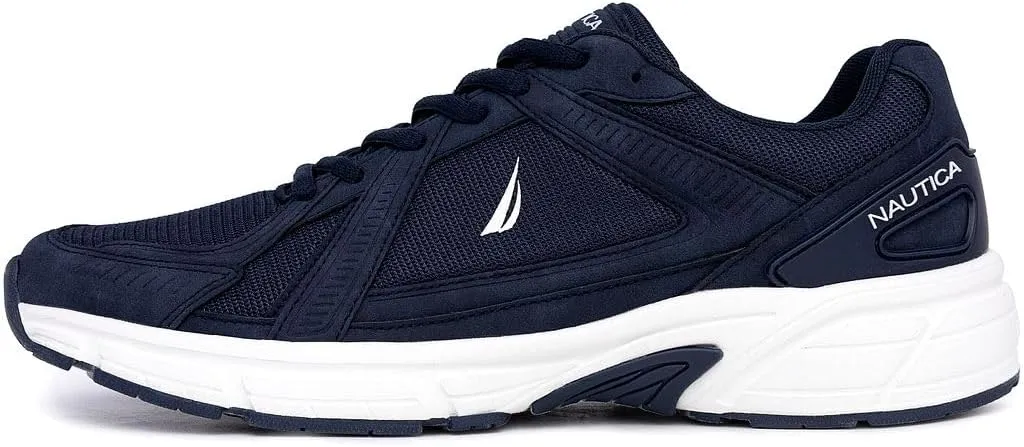 Nautica Mens Running Sneakers Sport Fashion Lace-Up Athletic Soft Shoes for Gym Tennis Men – Cushioned, Breathable, Lightweight & Comfortable