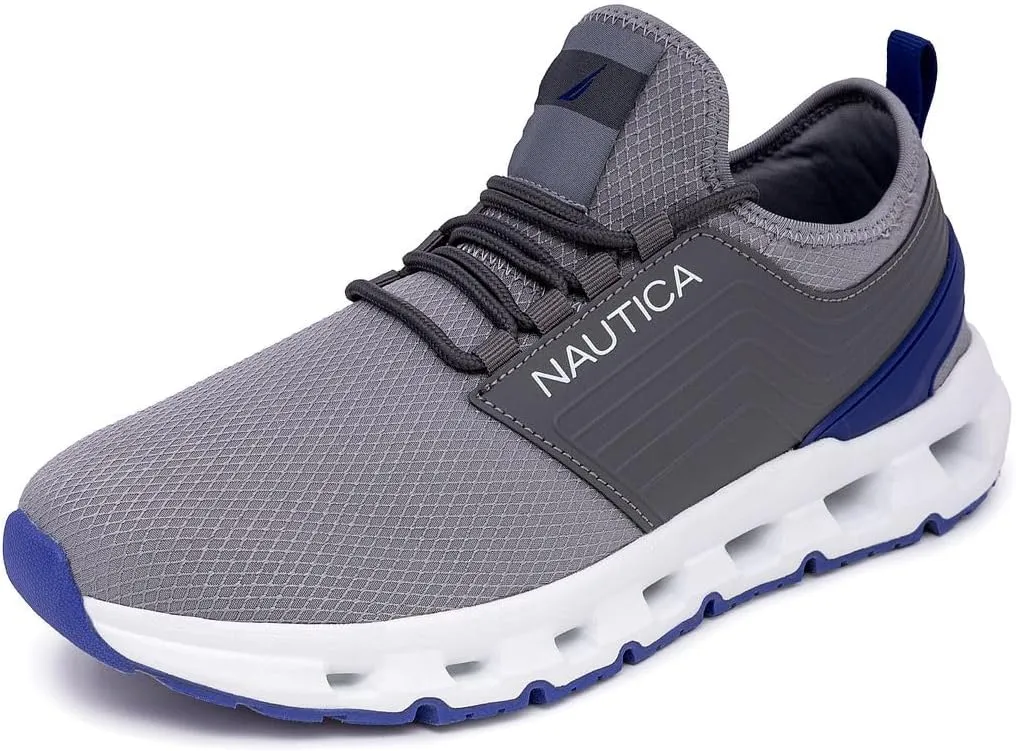 Nautica Mens Running Sneakers Sport Fashion Lace-Up Athletic Soft Shoes for Gym Tennis Men – Cushioned, Breathable, Lightweight & Comfortable