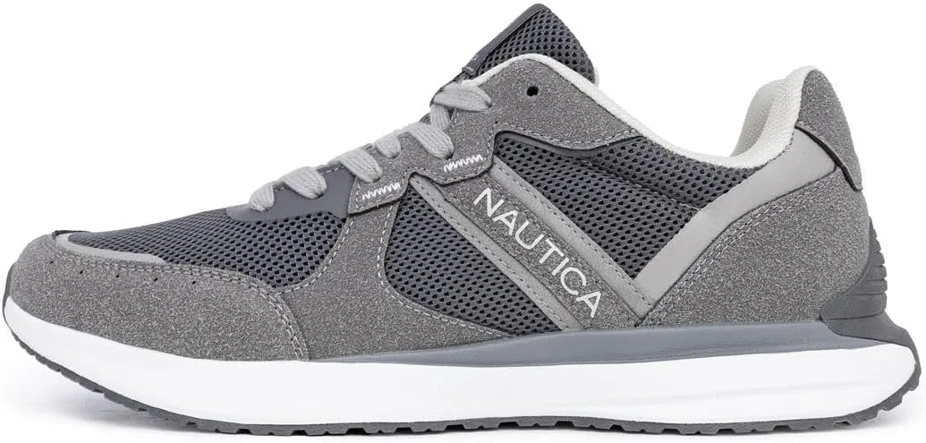 Nautica Mens Running Sneakers Sport Fashion Lace-Up Athletic Soft Shoes for Gym Tennis Men – Cushioned, Breathable, Lightweight & Comfortable