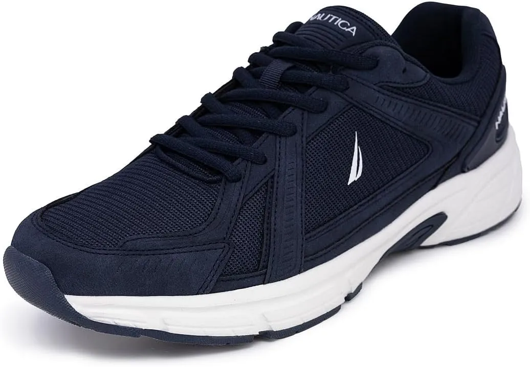 Nautica Mens Running Sneakers Sport Fashion Lace-Up Athletic Soft Shoes for Gym Tennis Men – Cushioned, Breathable, Lightweight & Comfortable