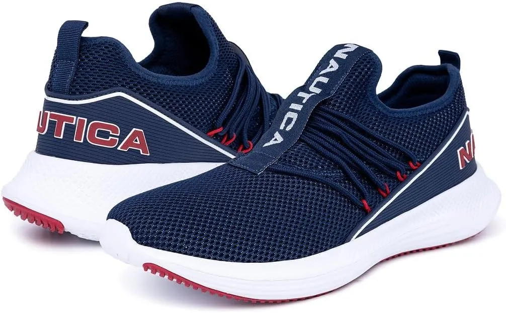 Nautica Men's Sneakers Slip-On Bungee Comfortable Casual Fashion Walking Shoes