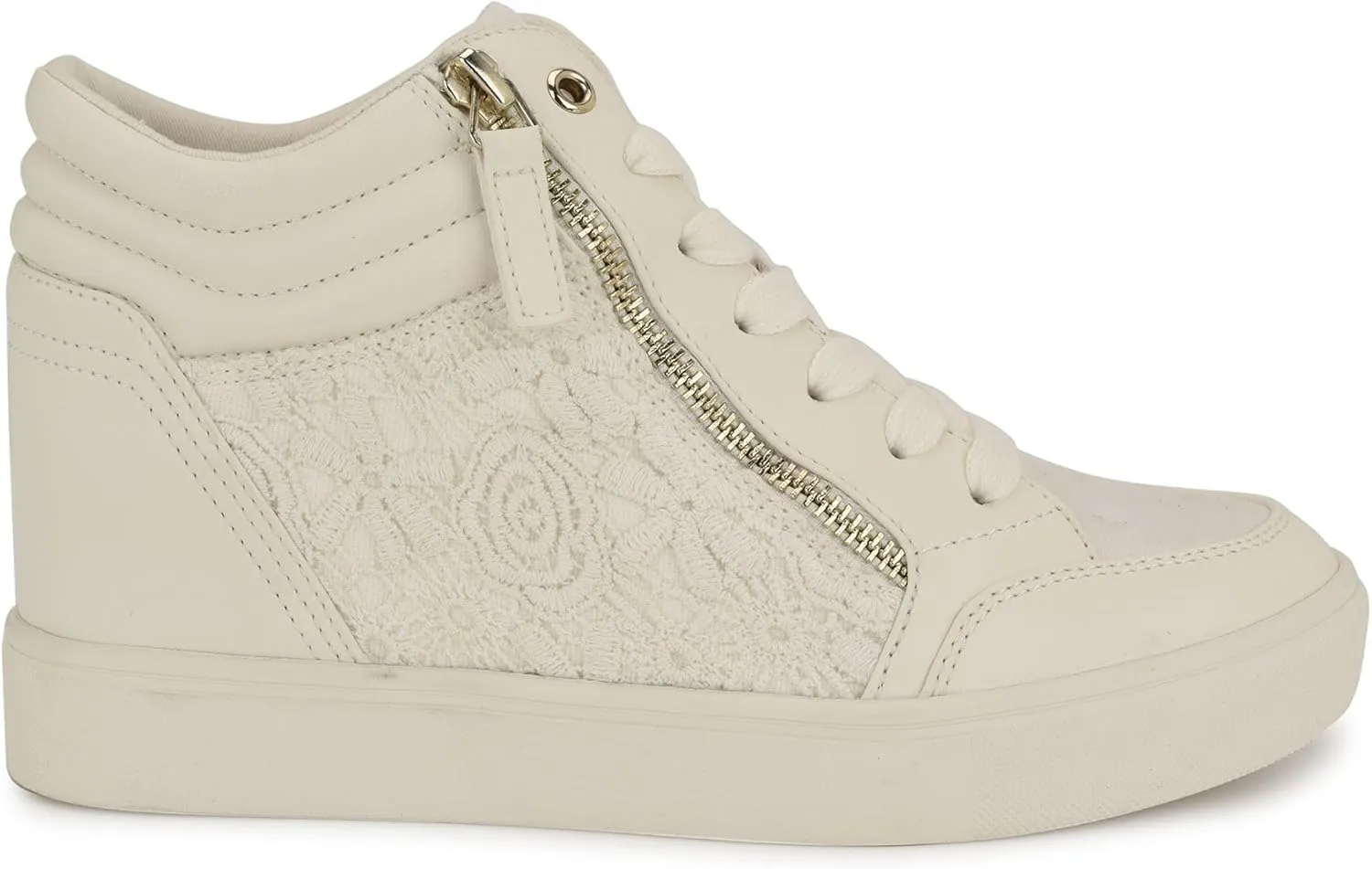 Nine West Women's Tons High Top Hidden Wedge Sneaker