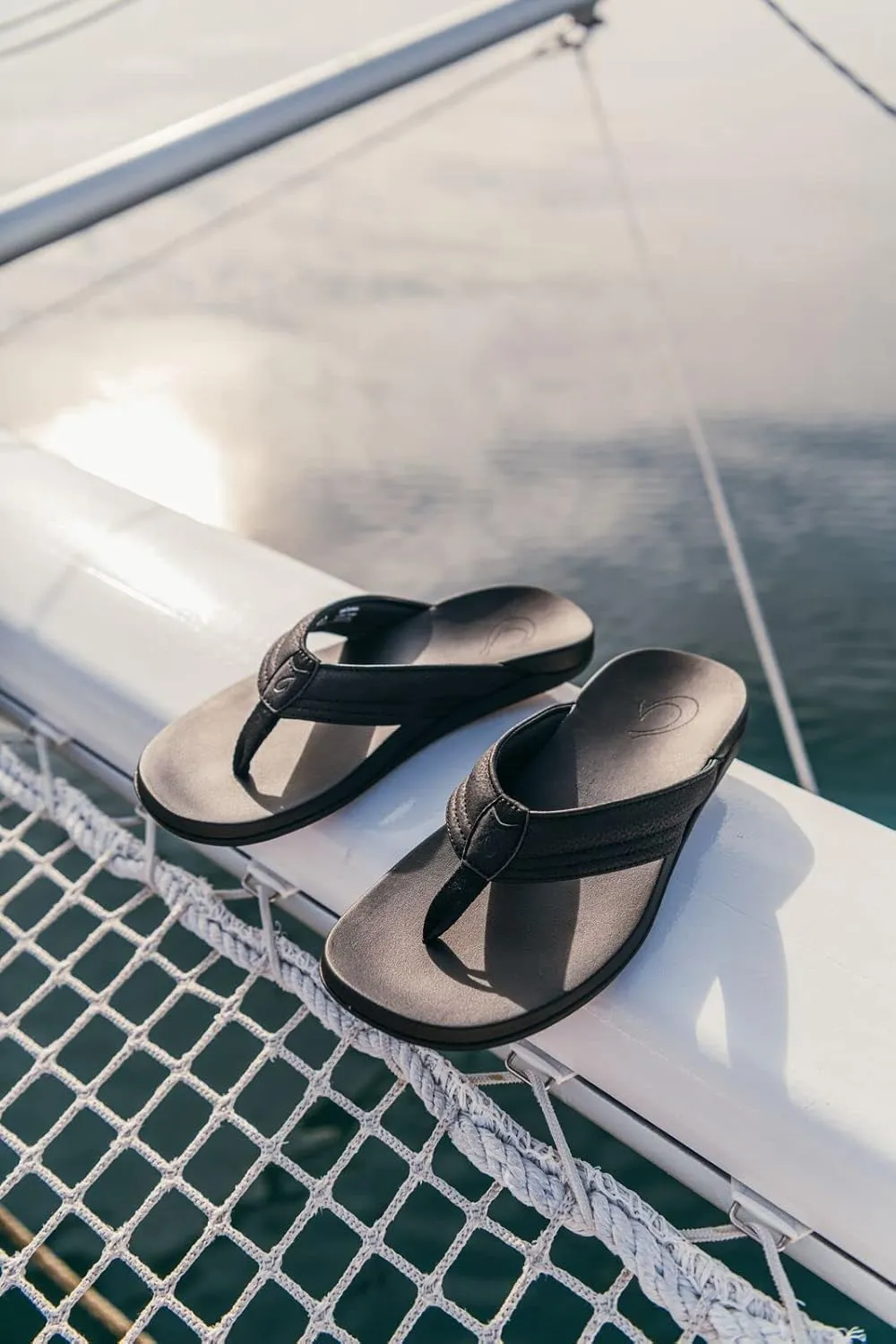 OLUKAI Maha Men's Beach Sandal, Water-Friendly Shoe, All-Day Wear & Ultra-Soft Comfort Fit