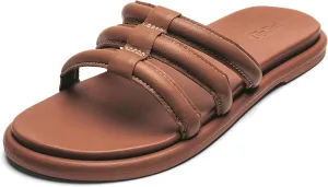OLUKAI Tiare Women's Slide Sandals, Premium Leather & Stylish Design, All-Day Comfort & Support