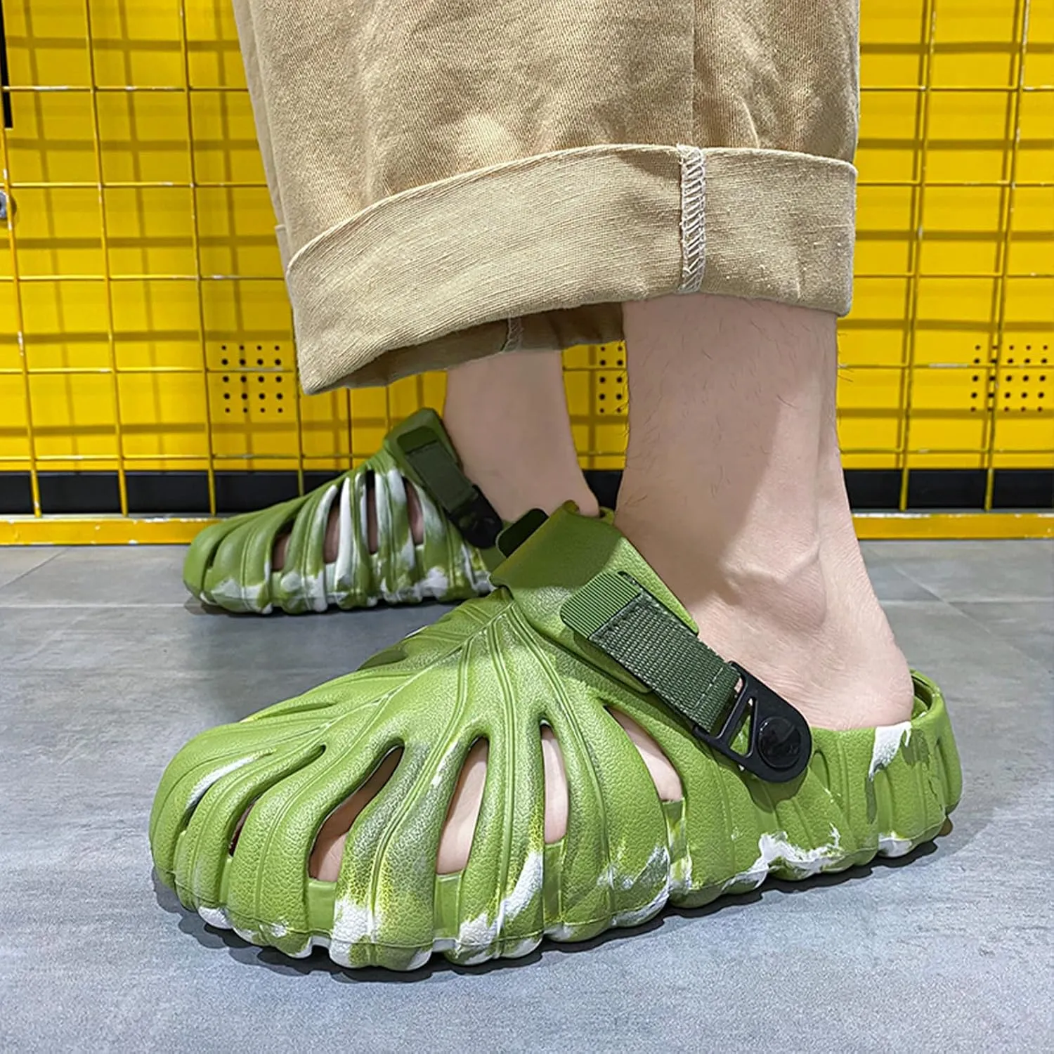 Optigard Monstera Slippers for Women and Men,Monstera EVA Thick Sole Pillow Slippers,Non Slip Quick Drying Breathable Beach Monstera Slides