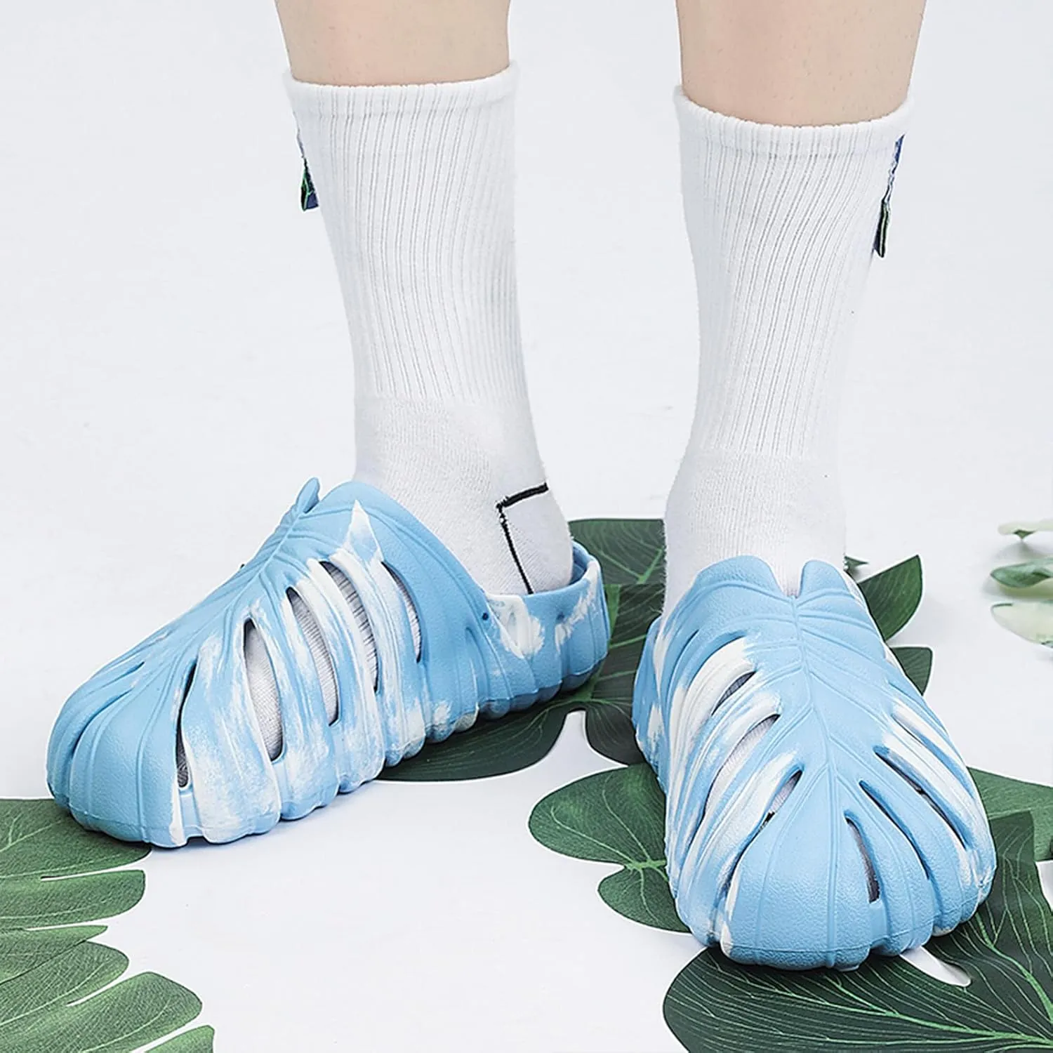 Optigard Monstera Slippers for Women and Men,Monstera EVA Thick Sole Pillow Slippers,Non Slip Quick Drying Breathable Beach Monstera Slides