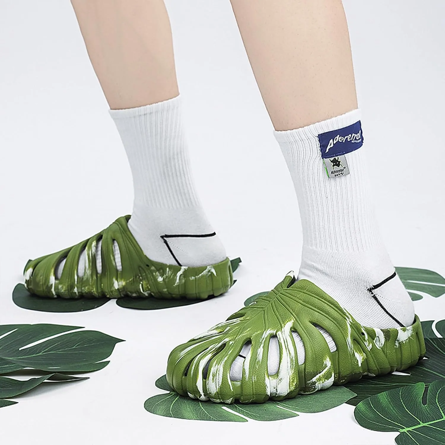 Optigard Monstera Slippers for Women and Men,Monstera EVA Thick Sole Pillow Slippers,Non Slip Quick Drying Breathable Beach Monstera Slides