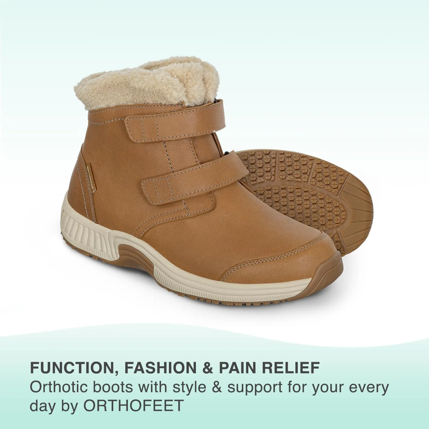 Orthofeet Women's Orthopedic Waterproof Winter Boot with Arch Support Florence
