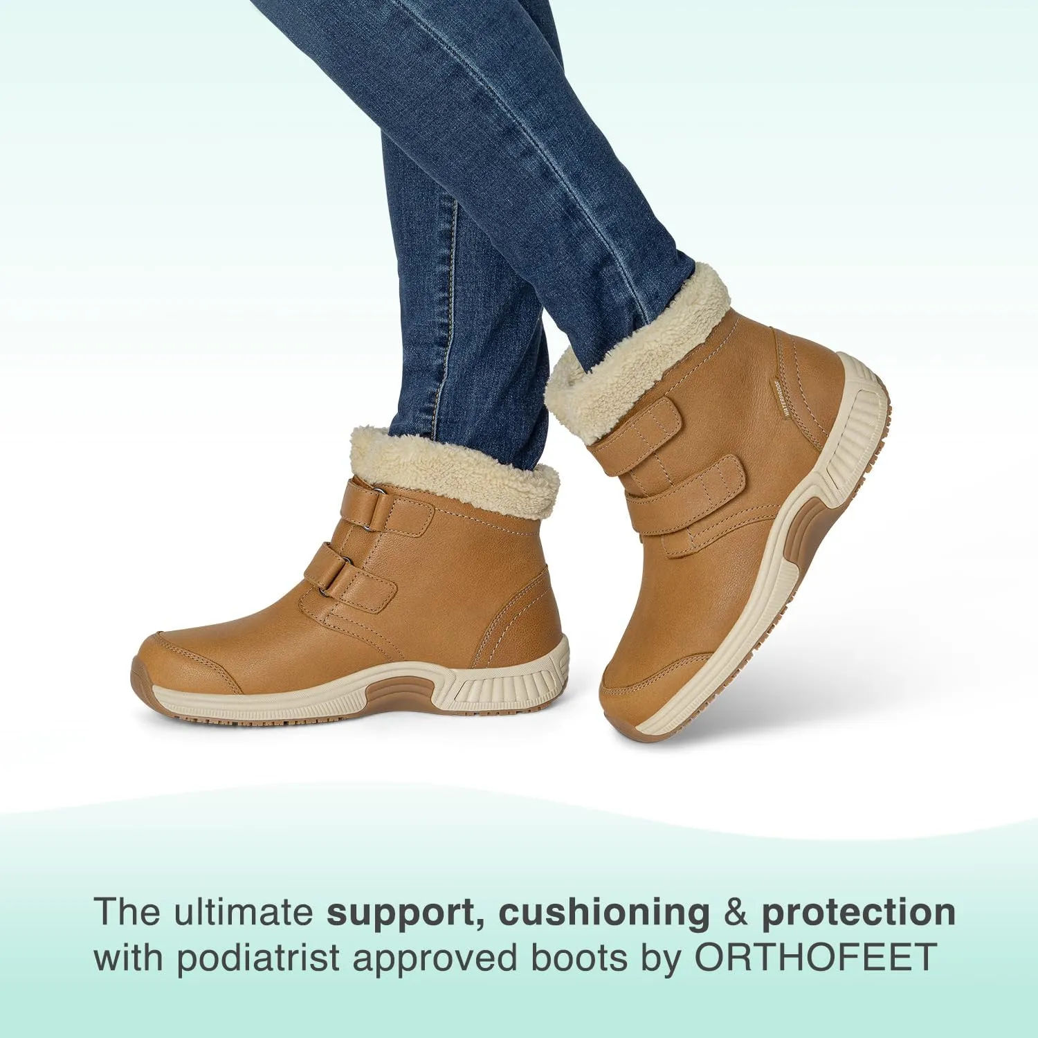 Orthofeet Women's Orthopedic Waterproof Winter Boot with Arch Support Florence